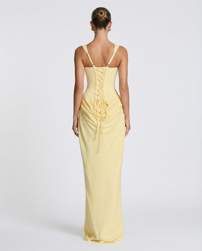 ARIA Robe Maxi Sablier – Silhouette Gainante et Style Naturel