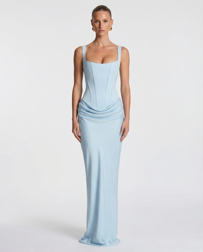 ARIA Robe Maxi Sablier – Silhouette Gainante et Style Naturel