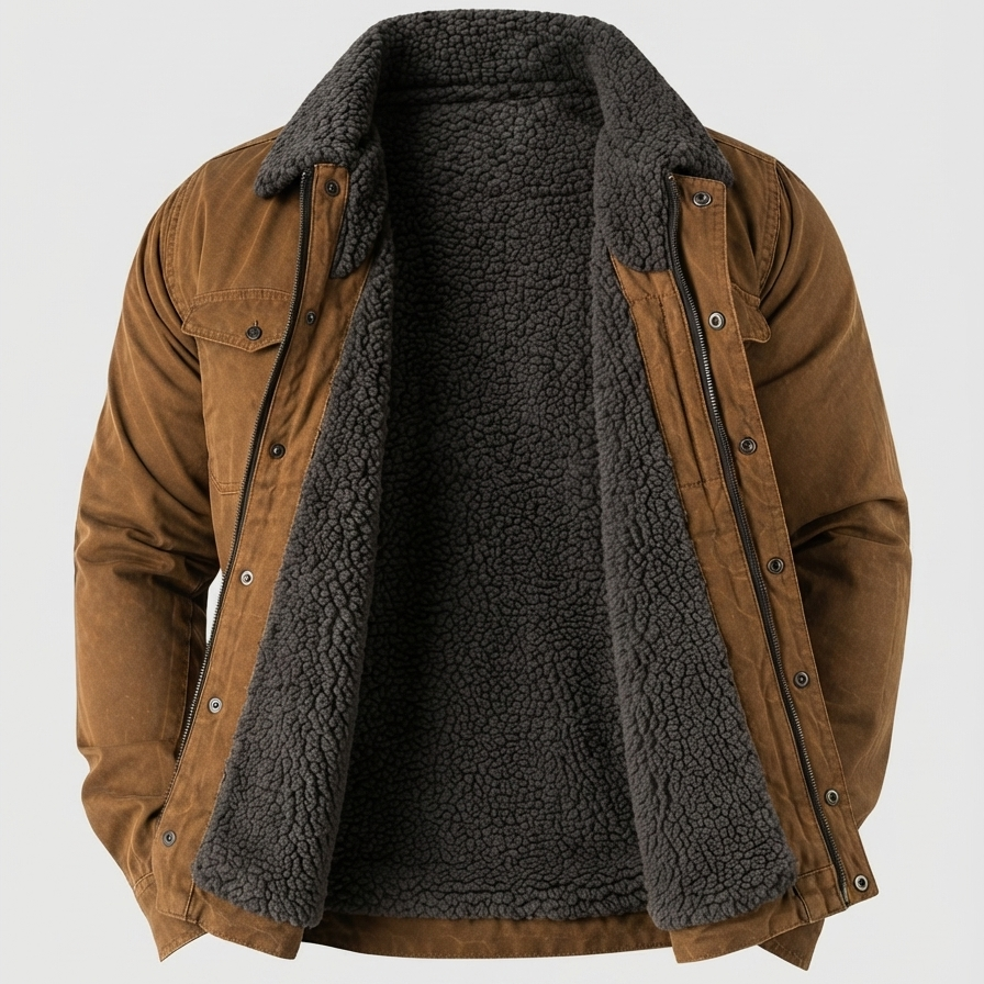 Veste homme style Western coton suédine confortable