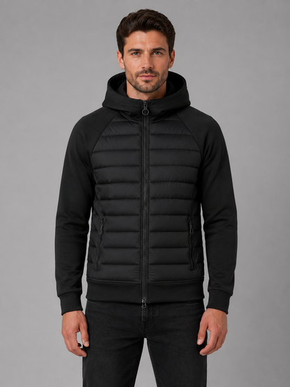 Leichte, wattierte Herrenjacke mit Stretch-Ärmeln