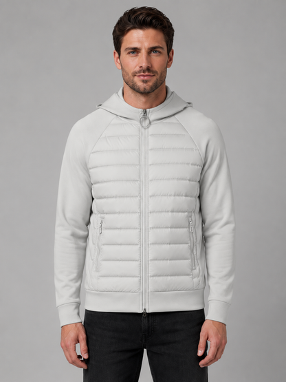Leichte, wattierte Herrenjacke mit Stretch-Ärmeln