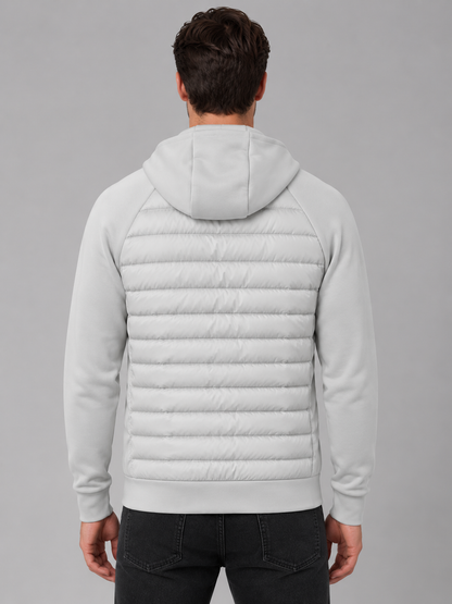 Leichte, wattierte Herrenjacke mit Stretch-Ärmeln