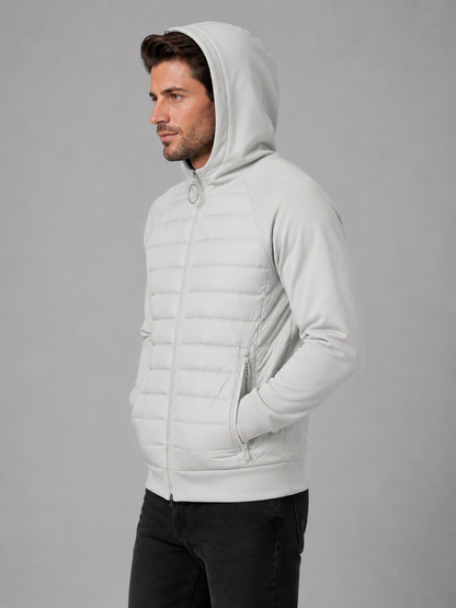 Leichte, wattierte Herrenjacke mit Stretch-Ärmeln