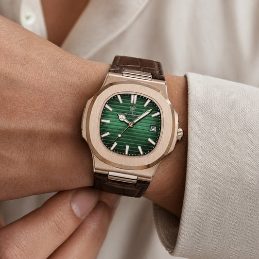 Montre homme cuir mouvement quartz étanche 3 ATM