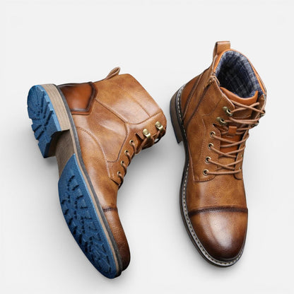 Chaussures homme bottines lacées style urbain