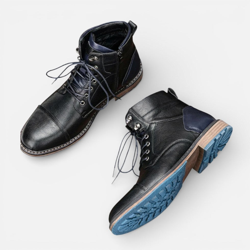 Chaussures homme bottines lacées style urbain