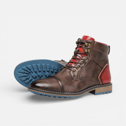 Chaussures homme bottines lacées style urbain