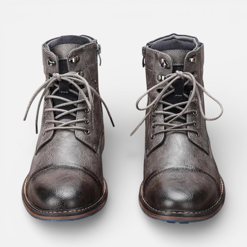 Chaussures homme bottines lacées style urbain