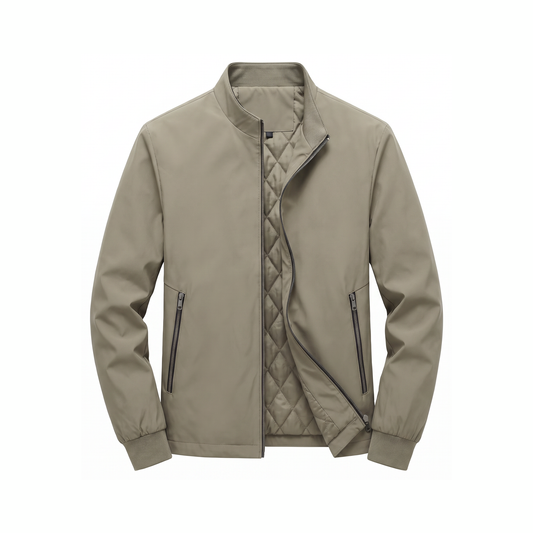 Veste homme col côtelé matelassée coupe courte