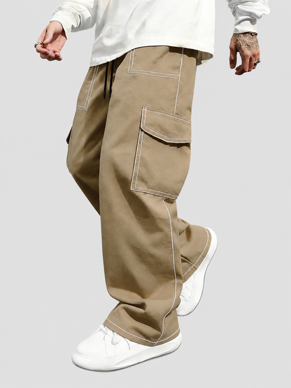 Lässige Herren-Cargohose mit Kontrastnähten