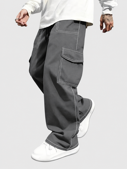 Lässige Herren-Cargohose mit Kontrastnähten