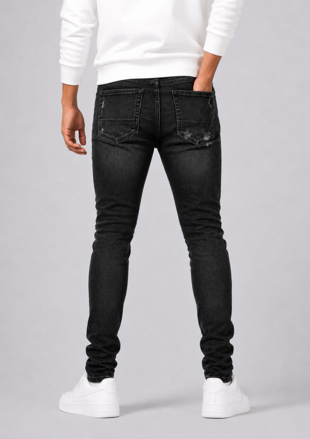 Jean homme slim déchiré denim souple moderne