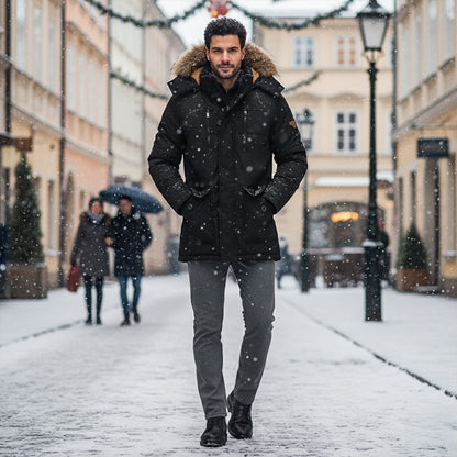 Parka homme hiver chaude doublure polaire déperlante