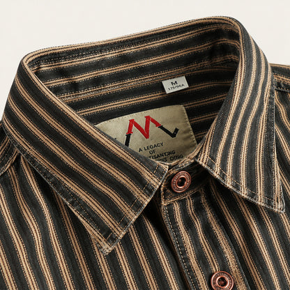 Chemise homme coton rayée vintage confortable