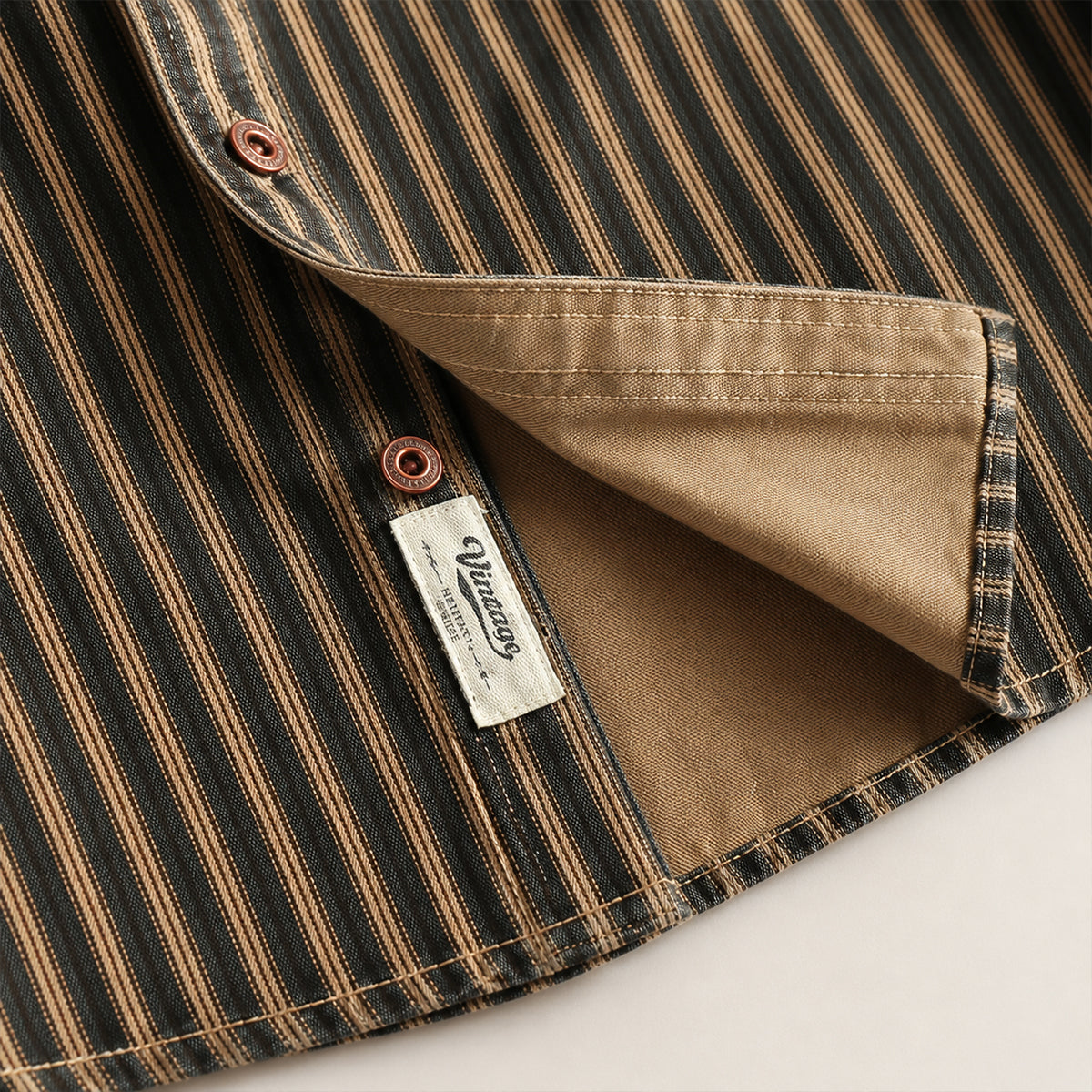 Chemise homme coton rayée vintage confortable