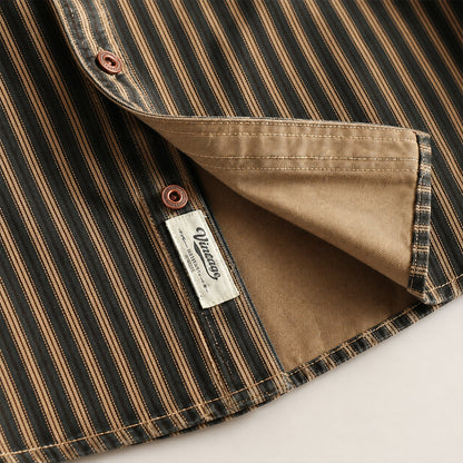 Chemise homme coton rayée vintage confortable