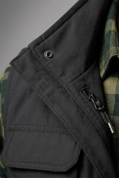 Gilet homme multipoches col montant pour superposition