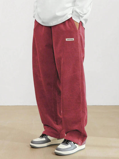Weite Herrenhose mit geradem, verstellbarem Schnitt