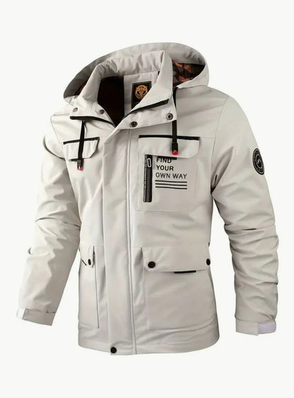Veste homme hiver isolée imperméable à capuche amovible