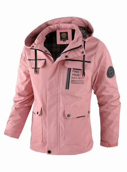 Veste homme hiver isolée imperméable à capuche amovible
