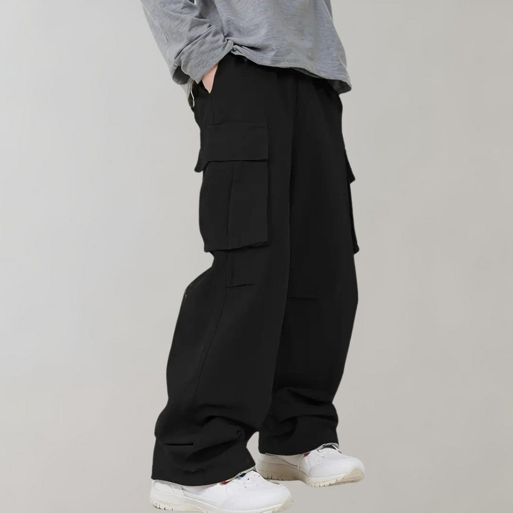 Pantalon Cargo Homme Ample Coton Multi-Poches Urbain