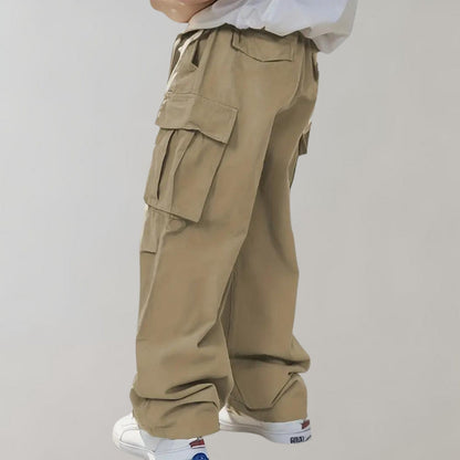 Pantalon Cargo Homme Ample Coton Multi-Poches Urbain
