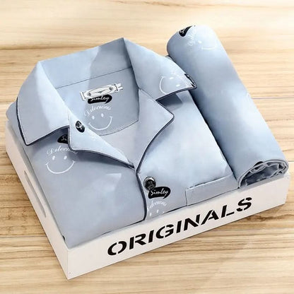 Pyjama homme boutonné doux respirant élégant