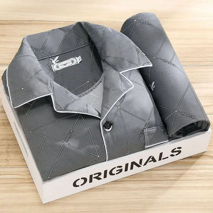 Pyjama homme boutonné doux respirant élégant