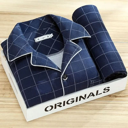 Pyjama homme boutonné doux respirant élégant