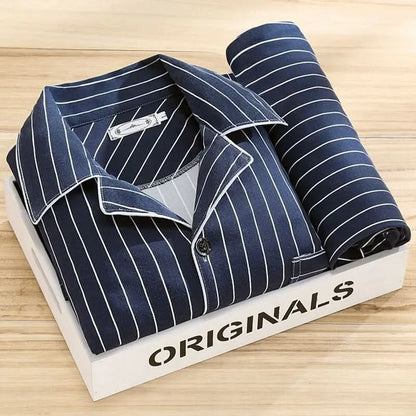 Pyjama homme boutonné doux respirant élégant