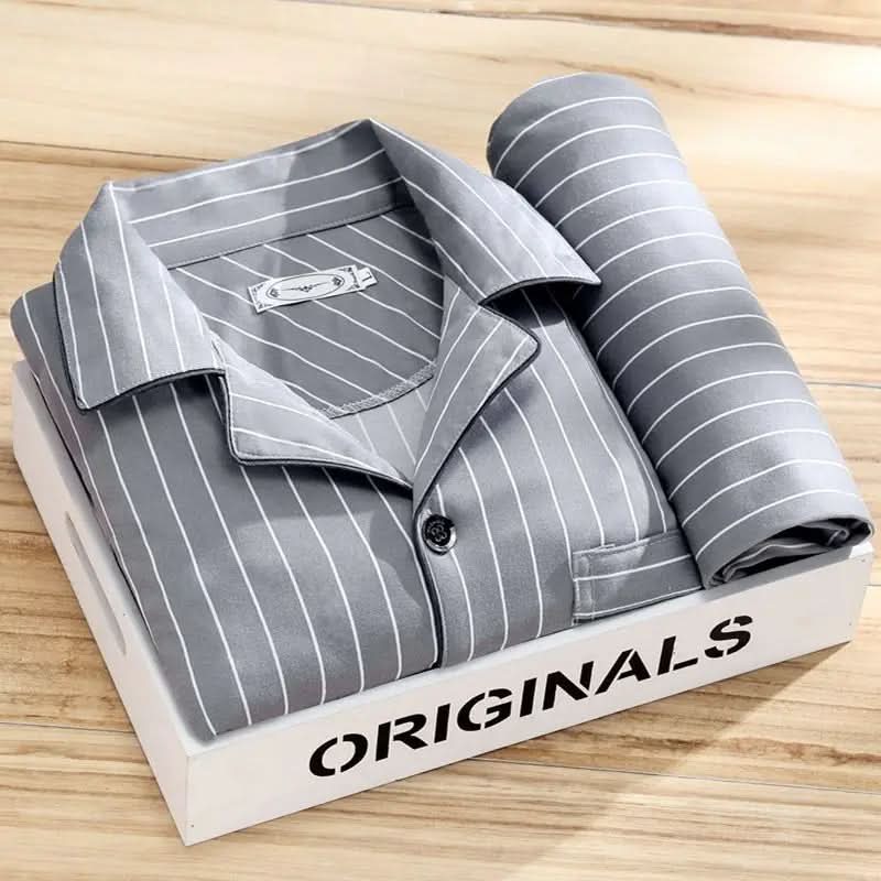 Pyjama homme boutonné doux respirant élégant