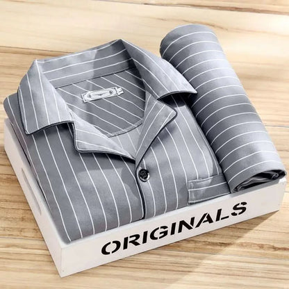 Pyjama homme boutonné doux respirant élégant