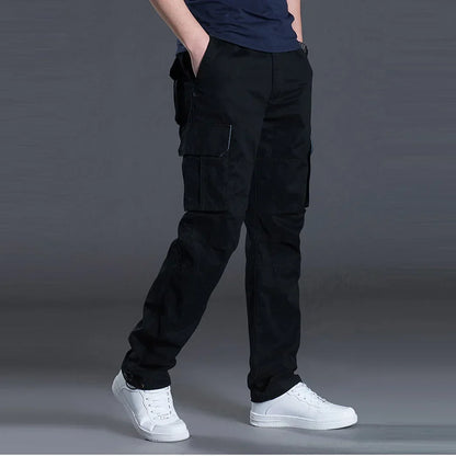 Pantalon homme coupe droite poches cargo multiples