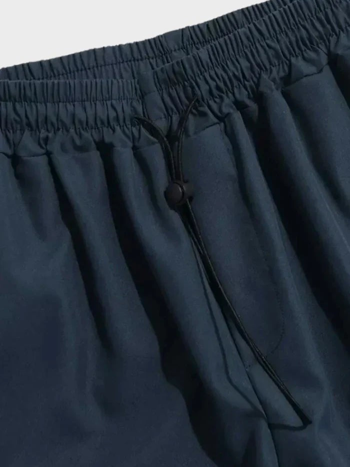 Lässige Herren-Cargohose mit weitem Bein und verstellbaren Knöcheln