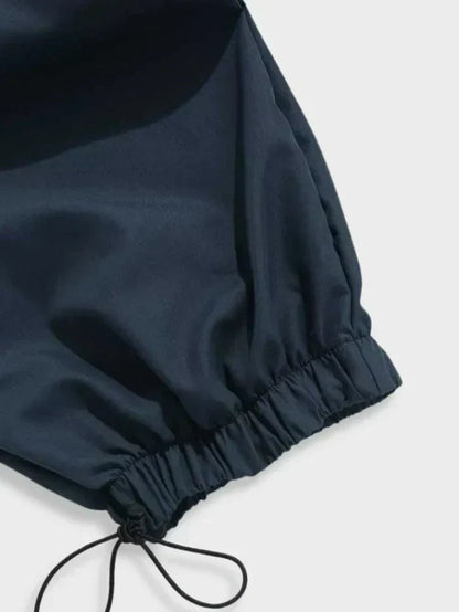 Lässige Herren-Cargohose mit weitem Bein und verstellbaren Knöcheln