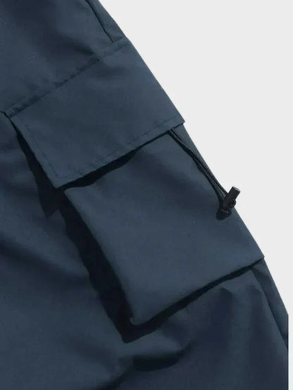 Lässige Herren-Cargohose mit weitem Bein und verstellbaren Knöcheln