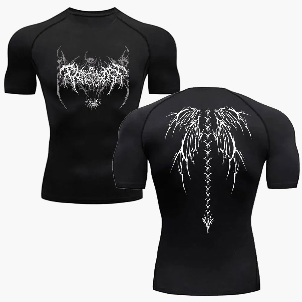 T-Shirt de compression homme imprimé tribal sport