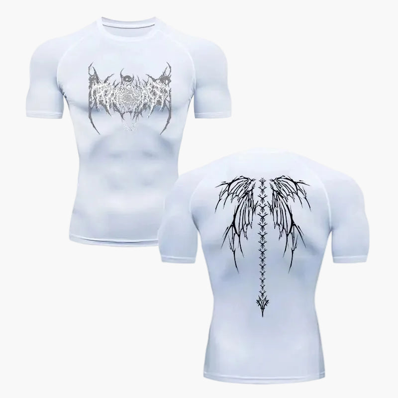 T-Shirt de compression homme imprimé tribal sport