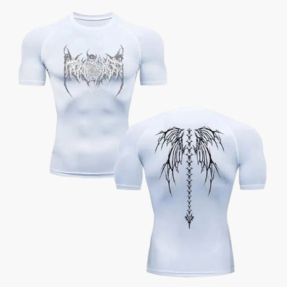 T-Shirt de compression homme imprimé tribal sport