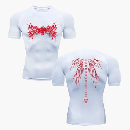 T-Shirt de compression homme imprimé tribal sport