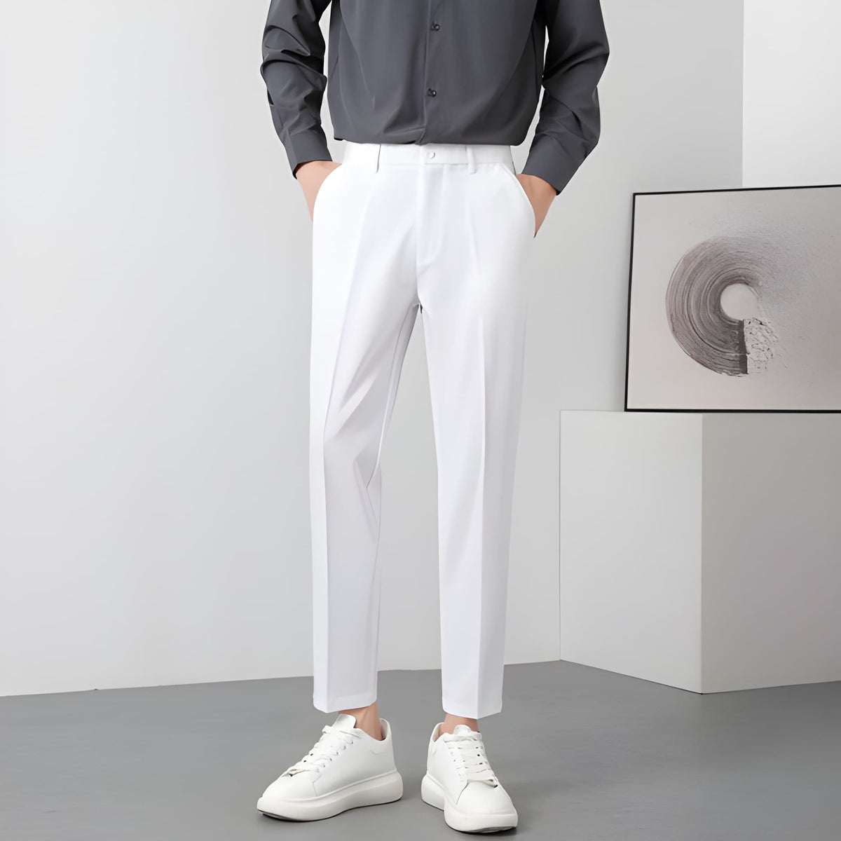 Moderne, lässige Herrenhose mit geradem Schnitt