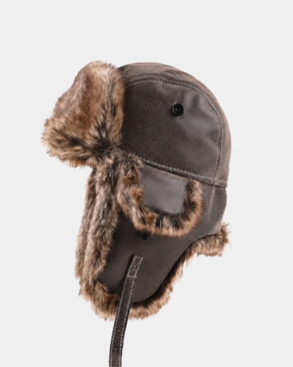 Chapeau trappeur aviateur homme hiver chaud doublé