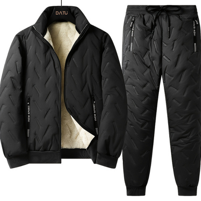 Ensemble homme hiver entraînement doublure chaude