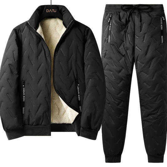 Ensemble homme hiver entraînement doublure chaude