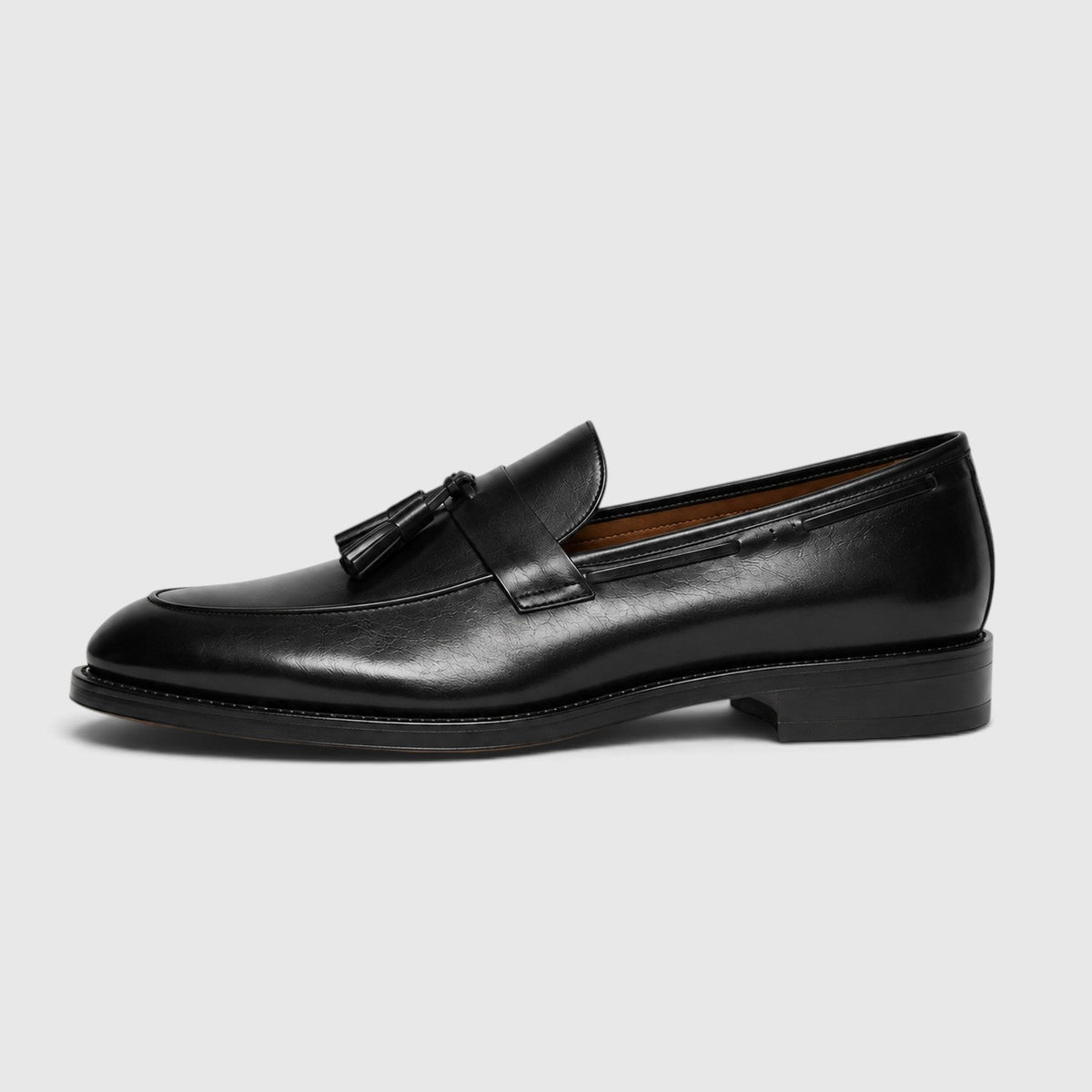 Chaussures mocassins homme cuir lisses à pampilles