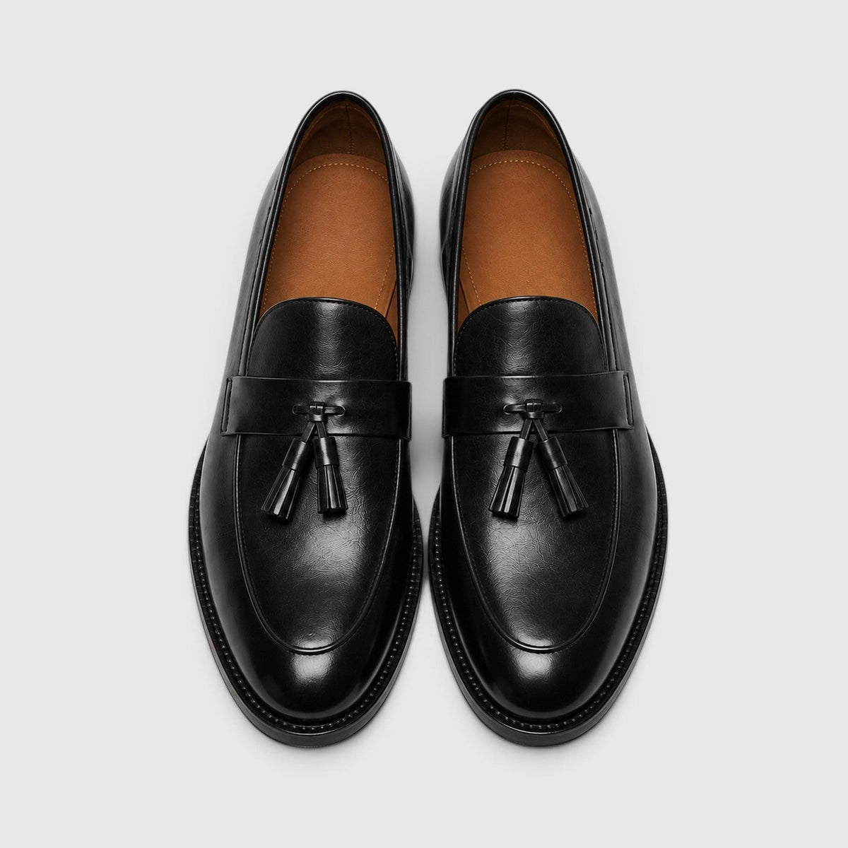 Chaussures mocassins homme cuir lisses à pampilles