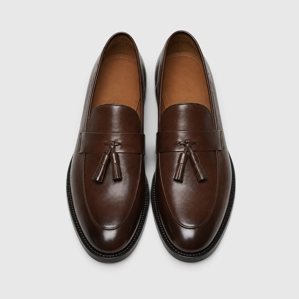 Chaussures mocassins homme cuir lisses à pampilles