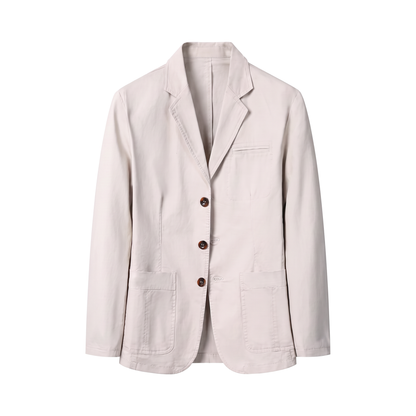 Blazer homme coton non doublé coupe décontractée