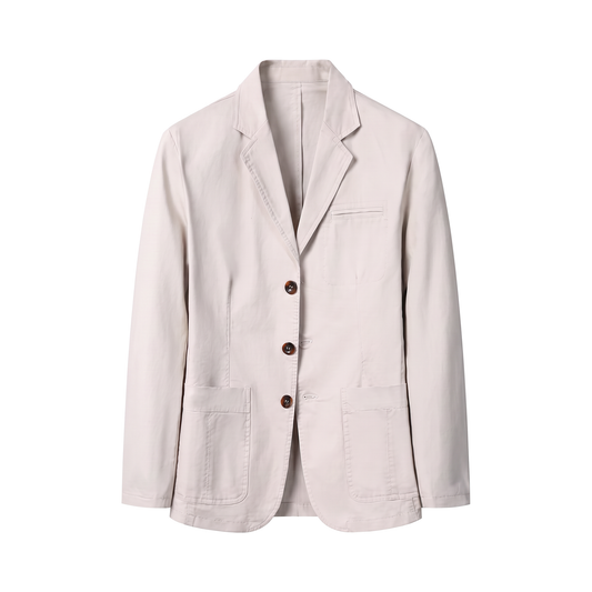 Blazer homme coton non doublé coupe décontractée