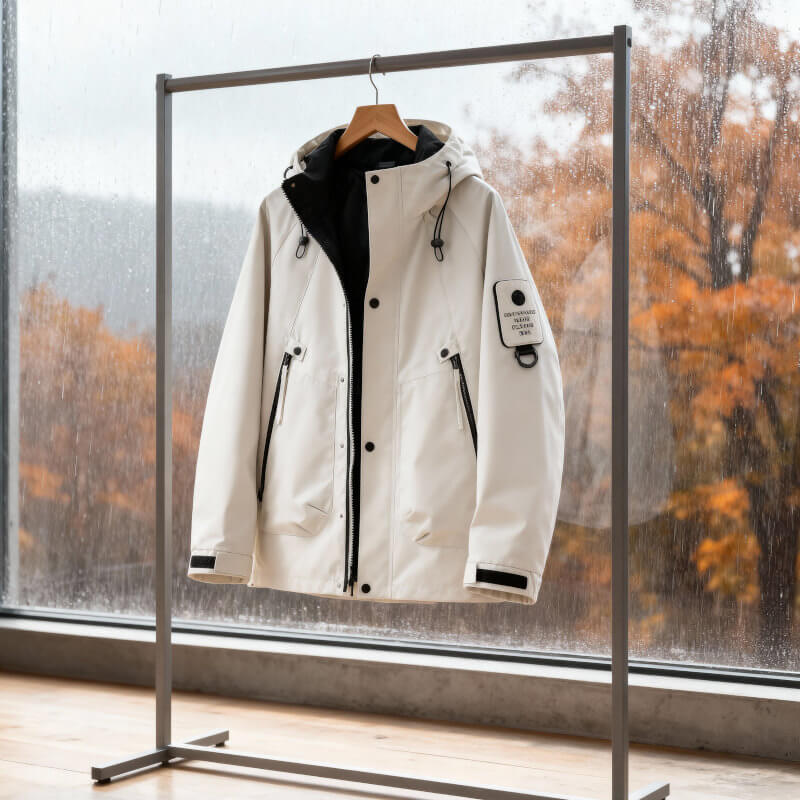 Veste homme imperméable coupe droite anti-vent